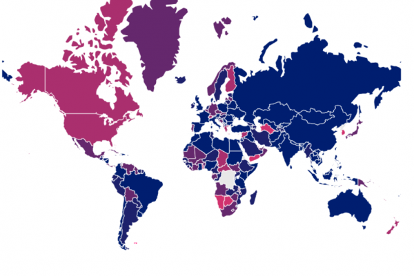 전세계 국가별 모바일 인터넷 요금 맵(출처 : cable.co.uk)