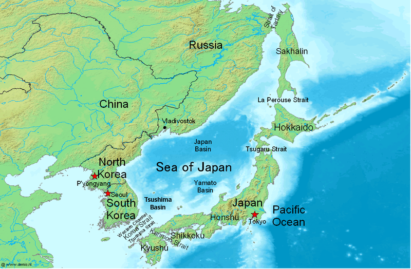 동해는 일본해로 굳어지는 모양새다.(사진=위키피디아)