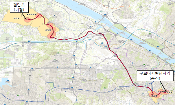 검단초~구로디지털단지역 (국토부 제공)