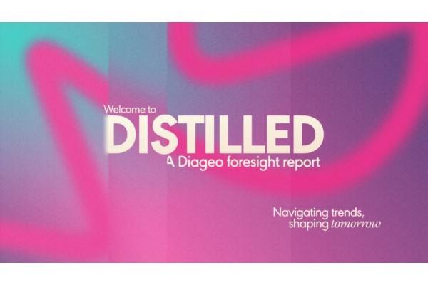 디아지오 글로벌 소비자 트렌드 리포트 ‘디스틸드(Distilled)’의 로고 및 슬로건을 담은 메인 이미지