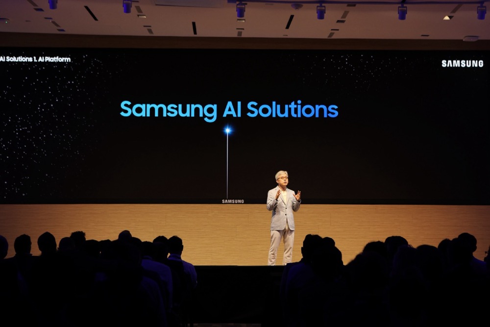 미국 실리콘밸리에서 열린 ‘삼성 파운드리 포럼 2024(Samsung Foundry Forum 2024)’에서 삼성전자 파운드리 사업부장 최시영 사장이 기조연설을 하고 있다