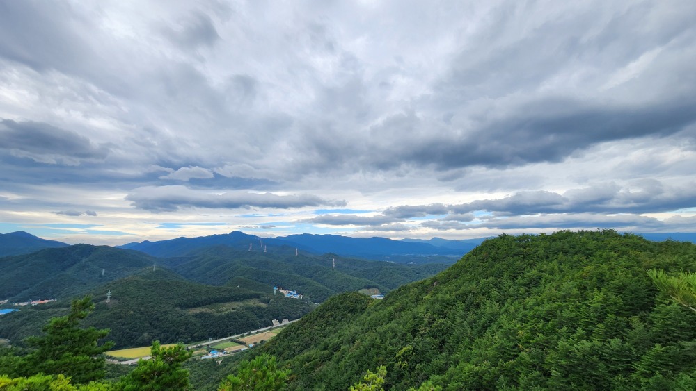 오대산쪽 풍경