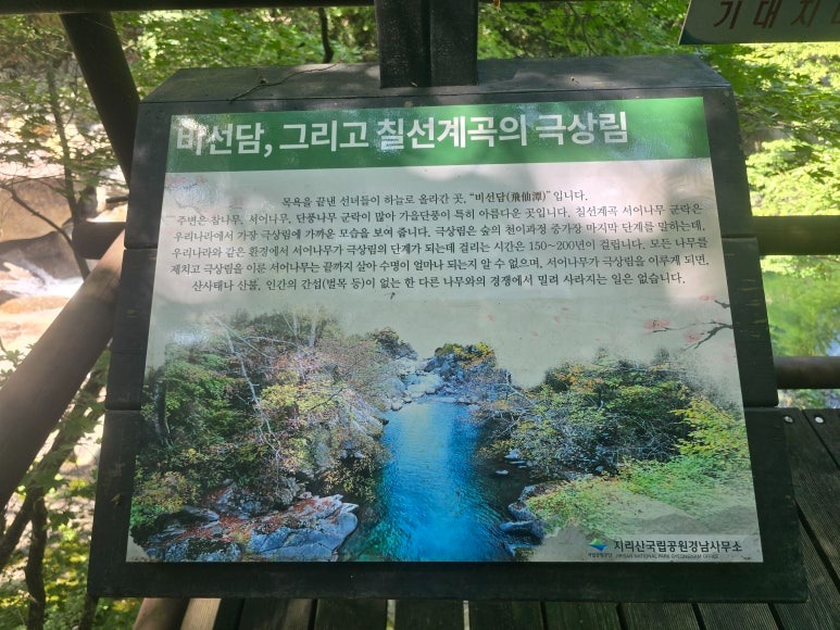 지리산 칠선계곡 비선담