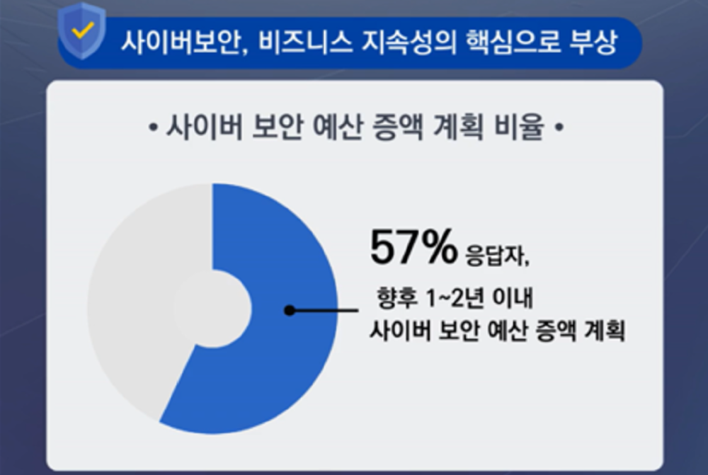 사이버 보안 예산 증액 계획 비율